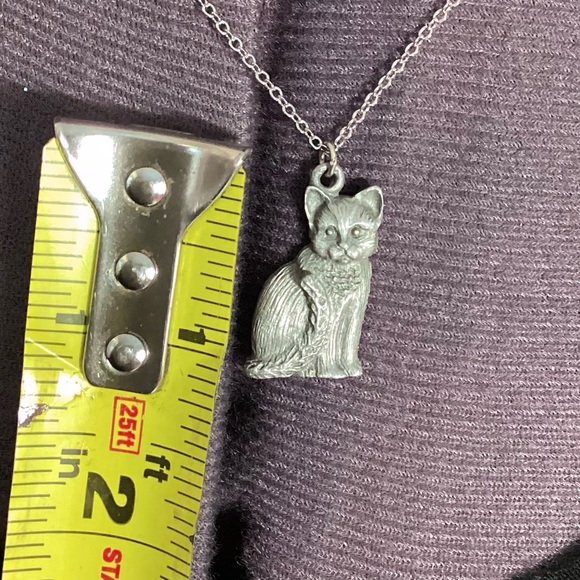Spoontiques Pewter Cat Feline Pendant Charm Necklace - Picture 8 of 8